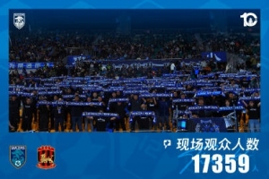 本场比赛到场观众人数为：17359人，感谢有你！