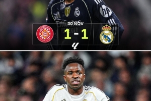 两回合丢4分!皇马本赛季两度1-1战平赫罗纳,后者位居西甲第12位