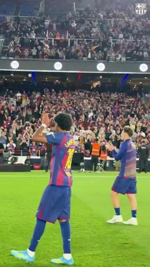 鼓励球队逆转马竞！6万巴萨球迷高喊：是的，我们可以