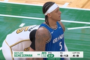 手感火热!谢尔曼再中三分 13中6已砍22分创生涯新高