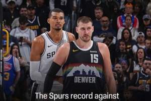 相约次轮？马刺2月1日以来战绩30胜4负联盟最佳 其中3场输给掘金