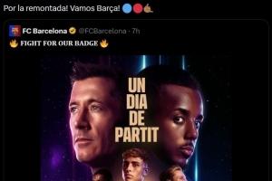 心系老东家,小罗转发巴萨、巴黎欧冠海报并送上祝福