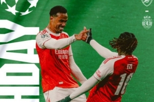 力争晋级!阿森纳官方晒欧冠对葡体海报:加布里埃尔、埃泽出镜