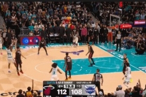 刺激！布兰登·米勒关键三分命中 帮助黄蜂追到1分