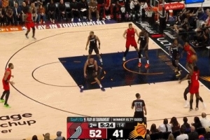 乘胜追击!格兰特三分穿针轰停对手 开拓者领先太阳14分