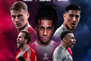 拜仁官方晒海报预热对阵皇马:奥利塞C位出镜,凯恩PK姆巴佩