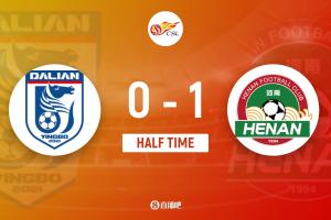 半场-英博暂0-1河南 王上源抽射破门+角球中框钟义浩头球被扑