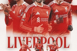 利物浦发布默西塞德德比海报：范戴克、索博、维尔茨等多人出镜